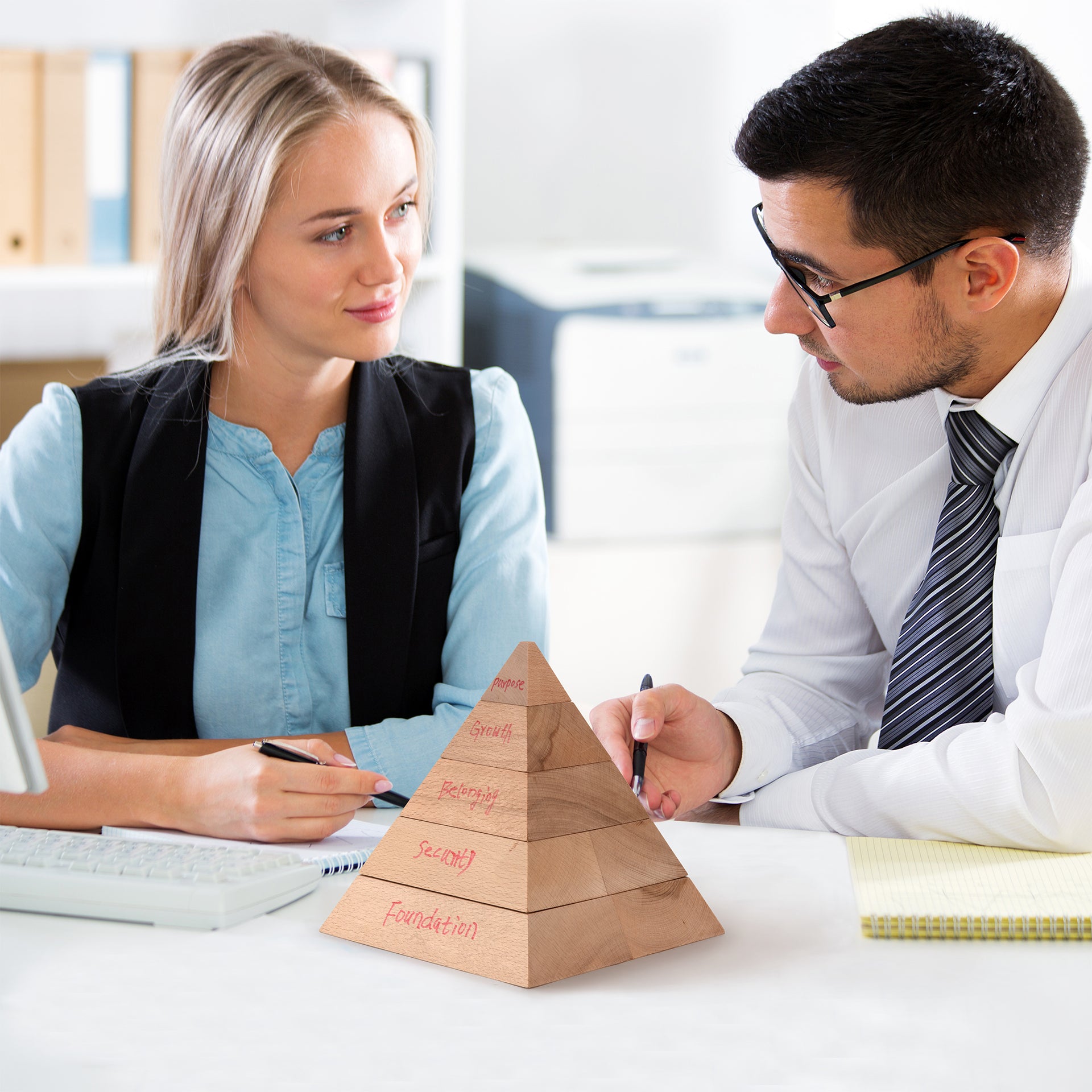 How do I create a values pyramid in my company?