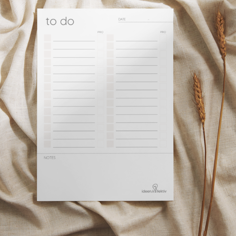 To-do list - without schedule (100 sheets, A5)
