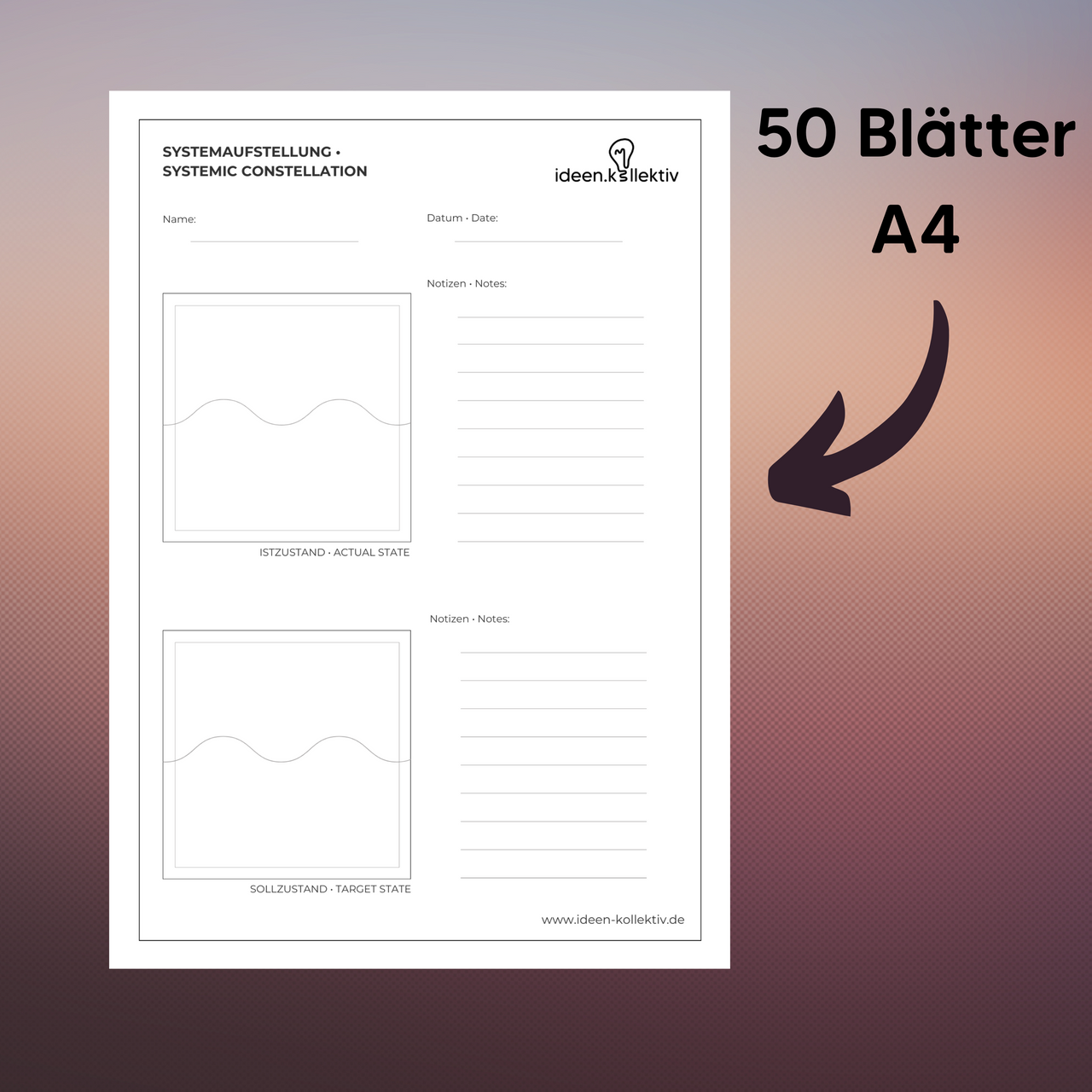 Tablero del sistema - bloc de 50 hojas A4 (herramientas adicionales para el tablero del sistema)
