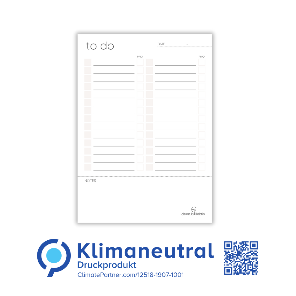 To-do list - without schedule (100 sheets, A5)