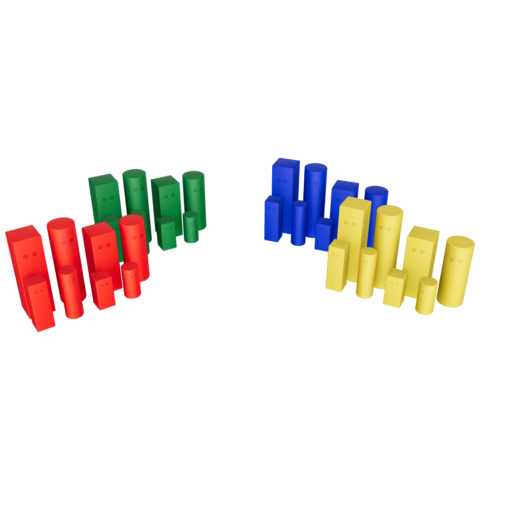 Systembrett Pro Figuren (Bunt)