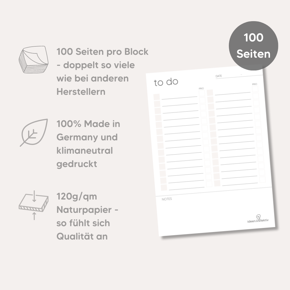 To-do list - without schedule (100 sheets, A5)
