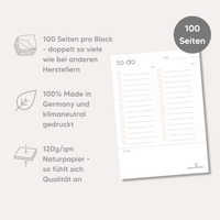 Thumbnail for To-do list - without schedule (100 sheets, A5)