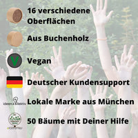 Thumbnail for Fühlmemory: 16 verschiedene Oberflächen, aus Buchenholz, vegan, deutscher Kundensupport, Marke aus München, 50 Bäume mit deiner Hilfe