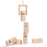 Thumbnail for Fröbelturm-Kran hebt einen Fröbelturm-Klotz hoch. Daneben liegen weitere Klötze